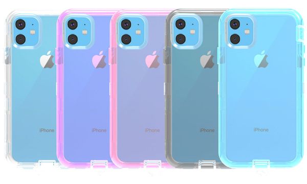 

для нового iphone 11 11promax hybrid clear heavy duty protective dual layer противоударный чехол с жестким бампером пк мягкая задняя крышка