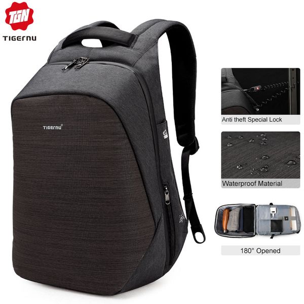 

tigernu multifunction usb charging anti theft 15inch lapbackpacks for teenager fashion male mochila leisure travel backpack