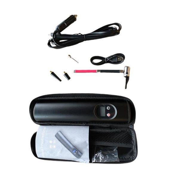 

inflator mini air compressor auto portable electric car pump electric bicycle bike pumps eu plug with lcd display