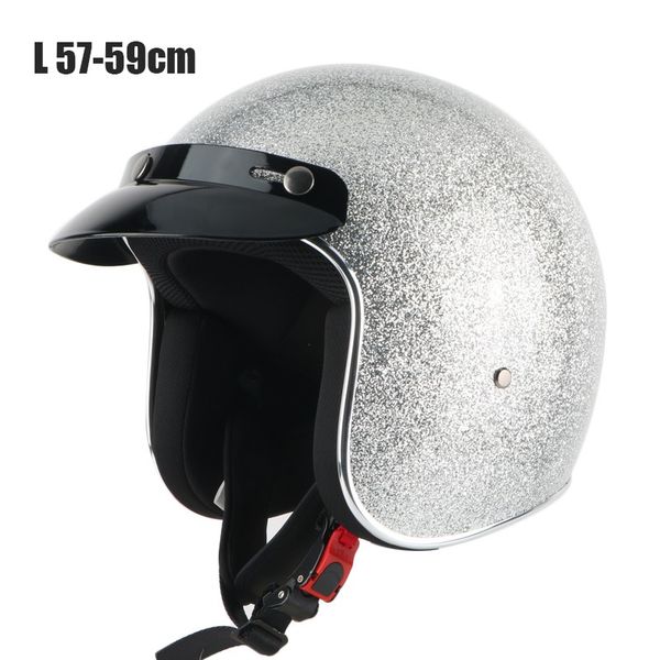 

new vintage motorcycle helmet for men & women classic retro open face design lightweight for motorbike cruiser
