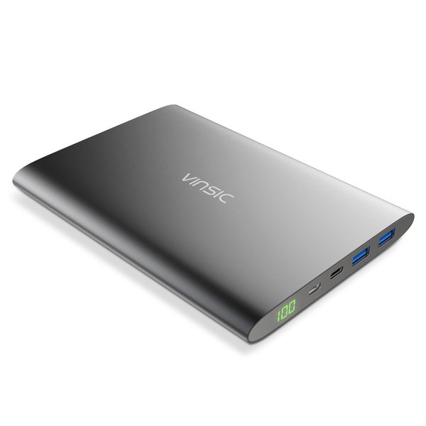 

type c power bank vinsic 20000mah dual-port usb smart charging battery pack usb c portable charger for samsung