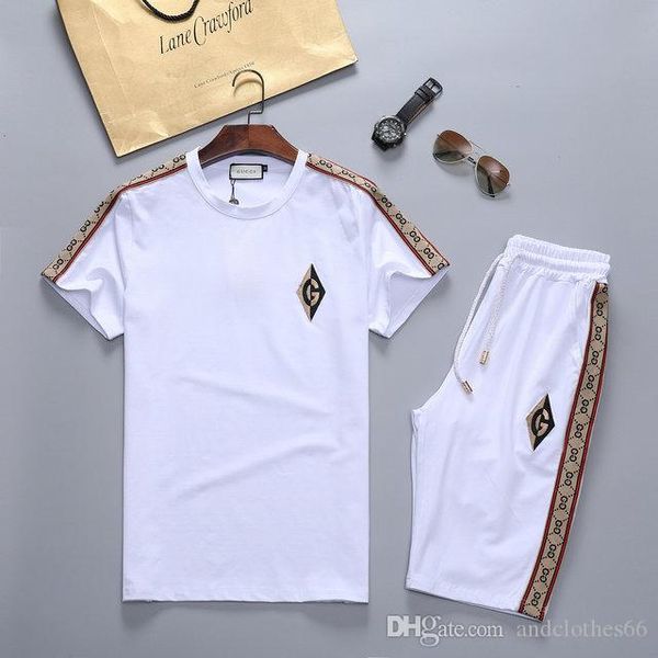 

2020 fashion men clothing sets short sleeve printing tracksuits 2 mens casual summer wear medusa new brand fashion sweatshirts suit, Gray