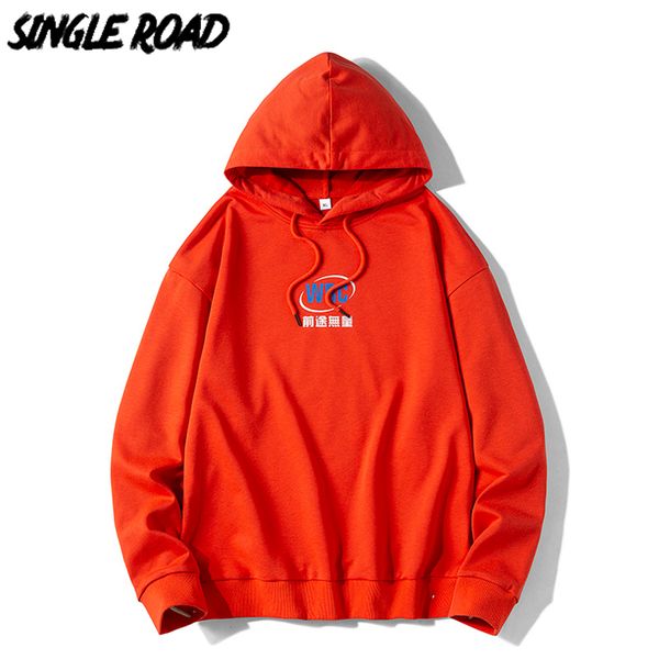 

singleroad men's hoodies men 2020 back print oversized sweatshirts hip hop japanese streetwear orange hoodie men sweatshirt male, Black