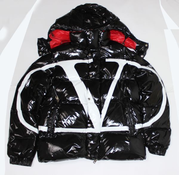 

mens down coat 19ss letters printing thick jackets fashion hooded coat for women winter warm outdoor parkas wear, Black