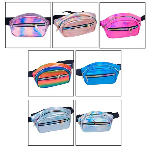 

waist packs holographic fanny pack women laser bum travel beach shiny waist bags hip bag fashion hologram pvc travel