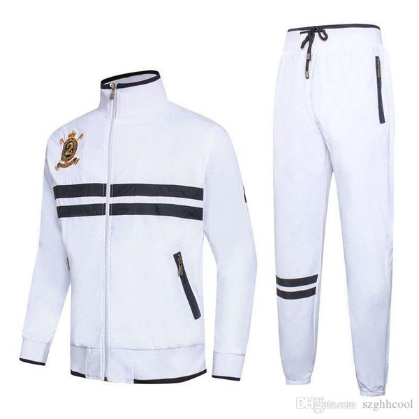 

mens 2019 luxury designer clothes the latest stand-up collar mens designer tracksuits length sleeve embroidery jackets, Gray