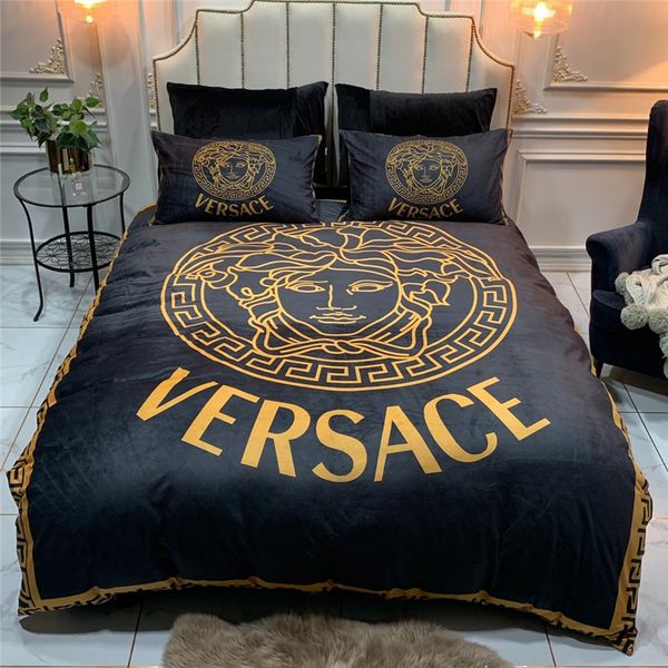 Black Bedding Sets For Men And Women New Goddess Design Bed Cover