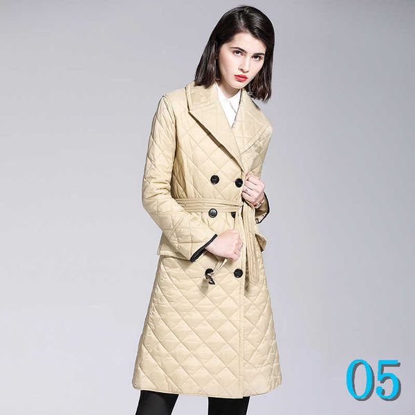 

fashion long slim coat parka jacket womens warm coat long thin jacket women cotton padding coat plus size s-2xl wholesaleo5, Black
