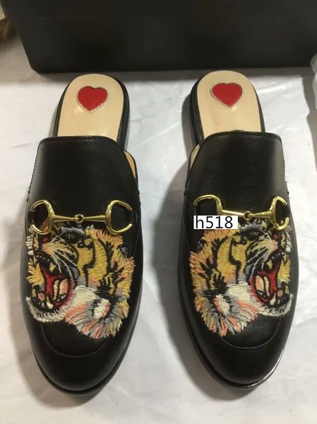 

new sale princetown designer classic slippery metal buckle beach slippers soft sweethearts shoes latest4, Black