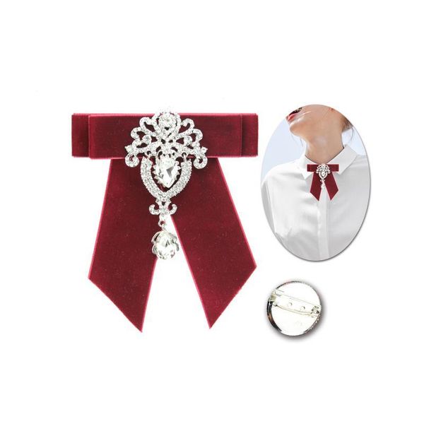 

5 цветов воды кулон падения роскошные rhinestone ленты лук броши 11 * 12см партия ювелирных аксессуаров для женщин brocher девушки подарка, Gray