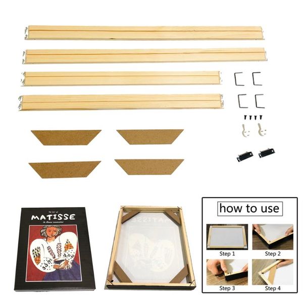 

frames large diy canvas paintings frame natural wood po diamond painting wall art posters hanger home decor