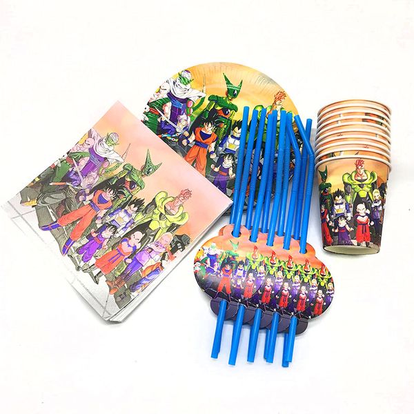 

80pcs/pack theme disposable plates cups napkins theme cups straws 20people use
