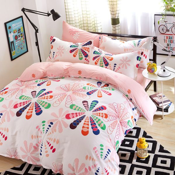 

ab sides seven color floral duvet cover sets for single double bed kids adults 6 sizes 100% cotton bedding sets xf641-27