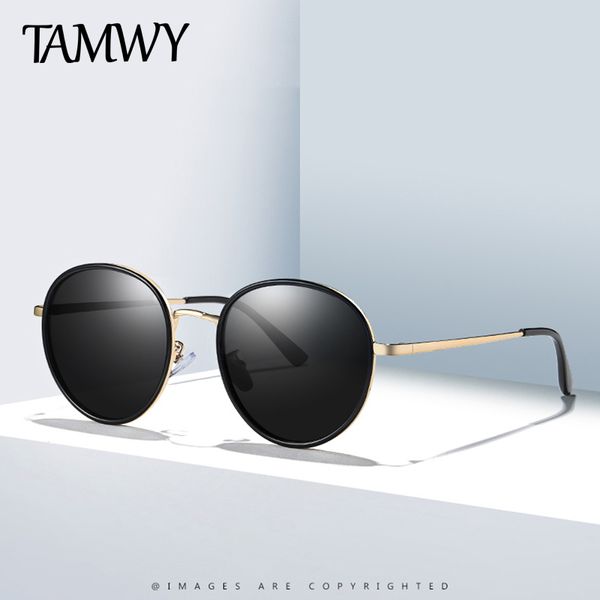 

tamwy brand design women cat eye sunglasses female retro style polarized glasses shades uv400 feminino t1974, White;black