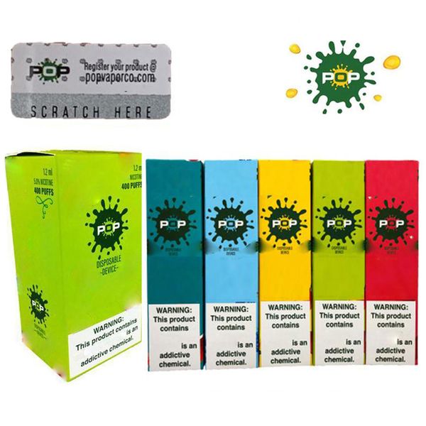 

POP одноразовое устройство стручки Starter Kit 280mAh Аккумулятор 1,2 мл картриджи Vape Pen Портативный электронные сигареты Сигареты Испарители пуфы Розничная Vapor-2