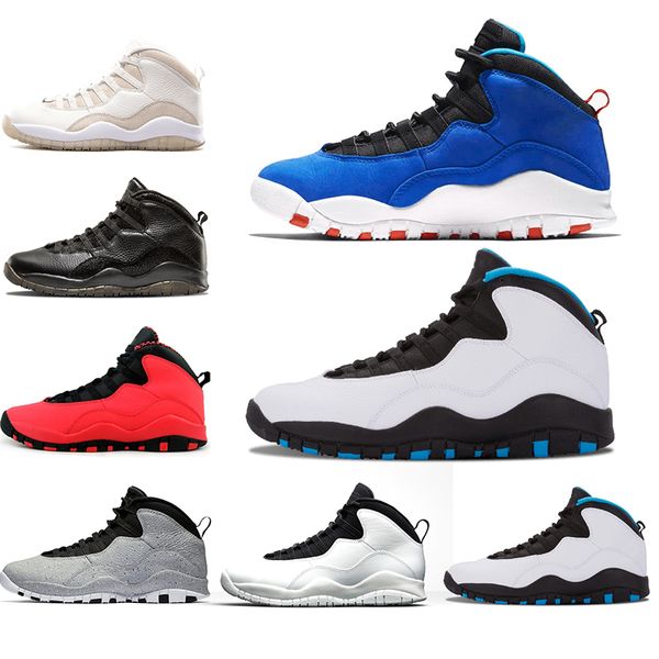 

new tinker westbrook 10 mens basketball shoes cement i'm back 10s men sports sneakers chicago bobcats racer blue size 7-13 drop shippin, White;red