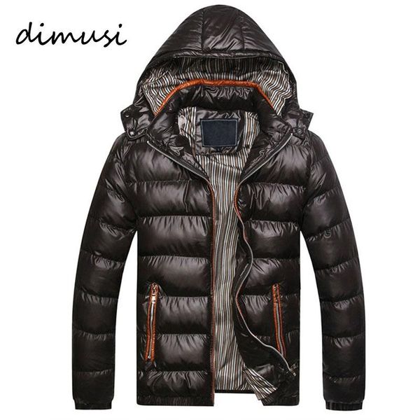

wholesale- 2016 new arrival men winter jacket fashion hooded thermal down cotton parkas male casual hoodies brand clothing warm coat pa064, Black