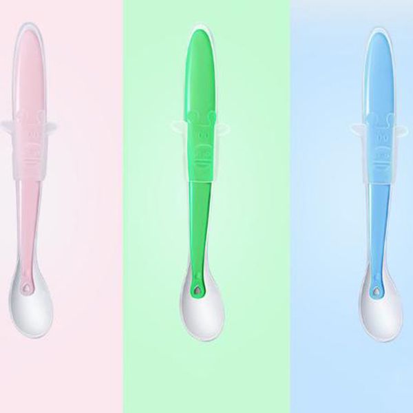 

silicone baby spoons feeding dishes tableware for children flatware cutlery colher spoon tools-for-patchwork lot soup ladle