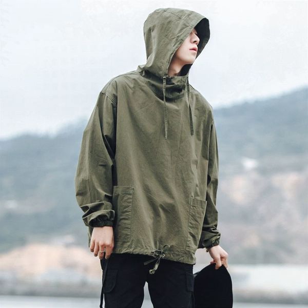 

2020 инструментов wei yi мужчины ленивы версия фэн-хань из свободно бф японского оригинала домой куртки хип-хоп весной и осенью, Black