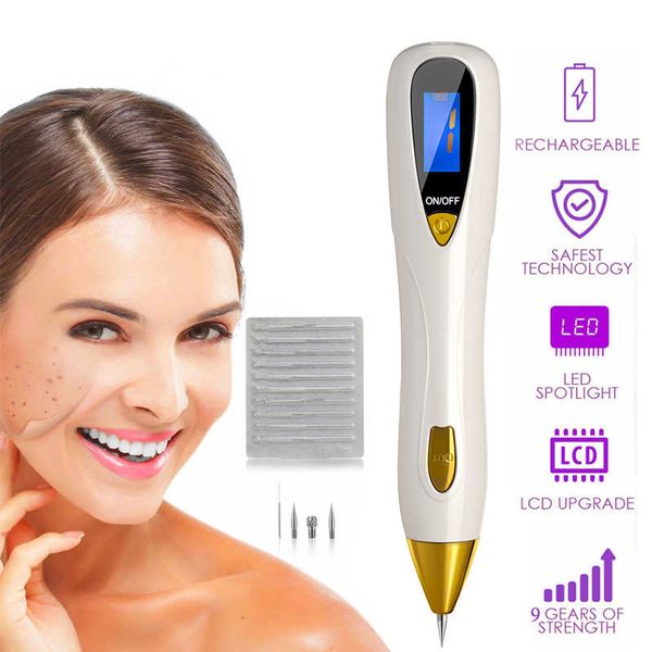 9 Níveis Display LCD Laser Toupeira Freckle Pen Verrões Calos Removedor De Manchas Escuras Cuidados Com A Pele Salão de Beleza Da Máquina