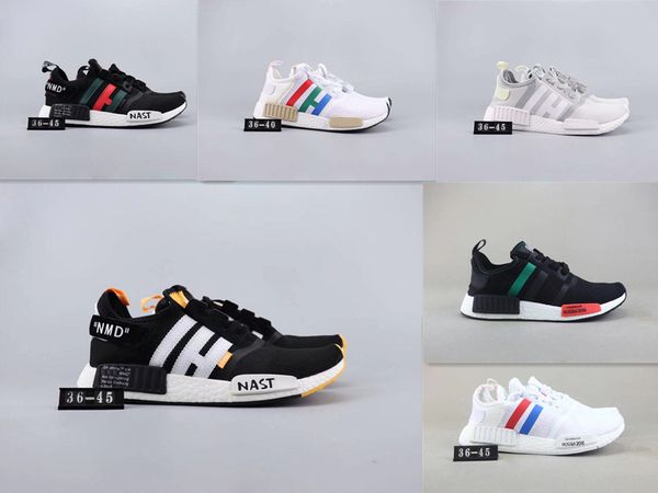 

original nmd xr1 primeknit triple black white nmds designer running shoes for men women human runner r1 sports sneakers size 36-45