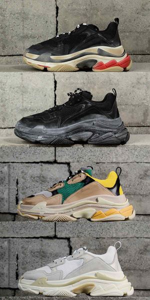 

2019 fashion designer luxury bl triple s sneakers for mens women high heels running shoes old grandpa trainers outdoor basketball sneaker