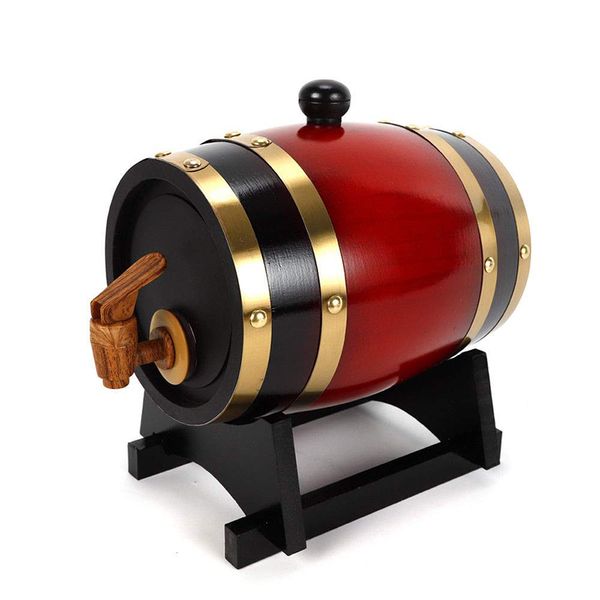 

vintage wood oak barrel 1.5l keg beer brewing equipment wooden wine barrel dispenser for rum pot whisky wine accessories