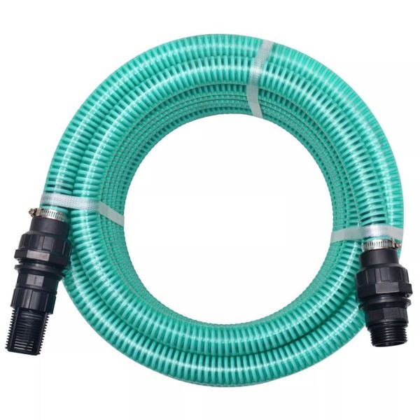 

suction hose with connectors 4 m 22 mm green garden sets