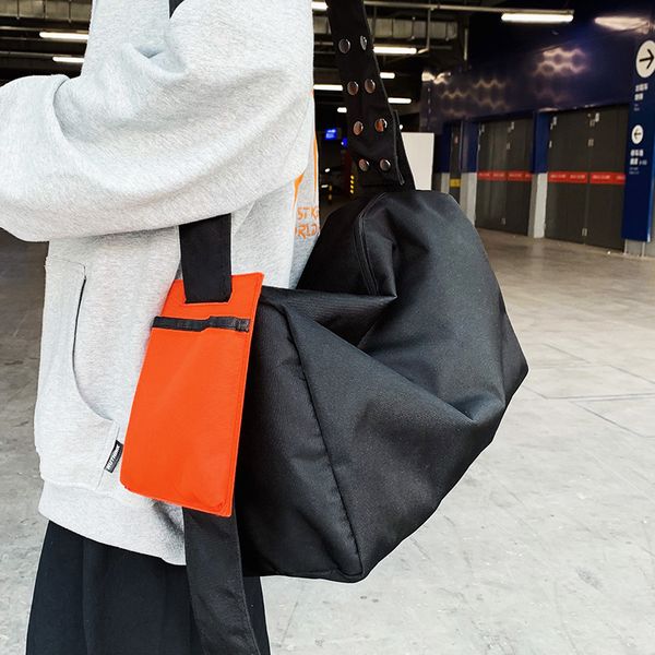 

2020 new original design fashion street shoulder bag travel bag & canvas material width 39.5cm height 25cm thickness 21cm