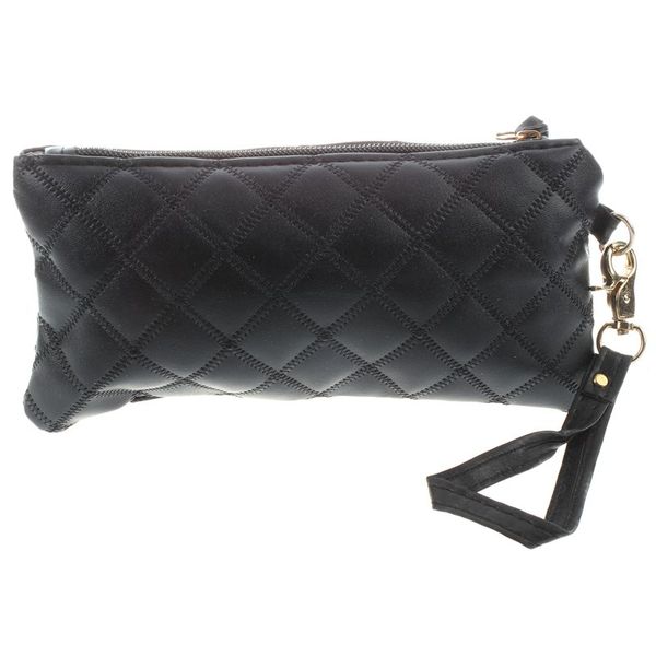 

retro style handbag clutch pu leather wallet for ladies, black