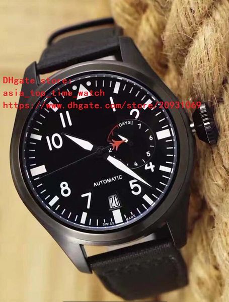 

2 стиль последняя версия big pilot iw 500435 iw500435 pvd черный 44мм циферблат белый цифровой высокое качество автоматические механические, Slivery;brown