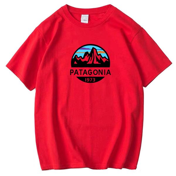 

PATAGONIA Mens Tshirts Summer Mountain Printed Teenager Skateboard Tees Short Sleeved Tops