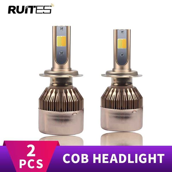 

car headlight for car h7 led h4 h3 h1 h11 880 9005/9006 two-color auto bulbs 80w 8000lm h7 led headlights 3000k 6000k lights