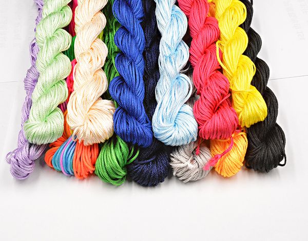 

new 30 colors 1.0mm 22m nylon cord thread chinese knot macrame rattai braided string diy for jewelry making bracelet&necklace, White;red