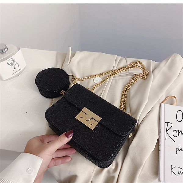 

solid color mini crossbody bags for women 2020 fashion star sequined design shoulder messenger bag with small round purses