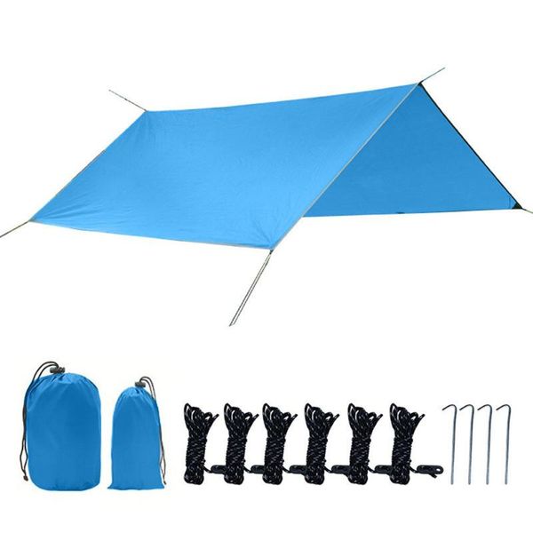 

square canopy outdoor multifunctional camping mat thick oxford cloth silver coated sunscreen waterproof hammock tent