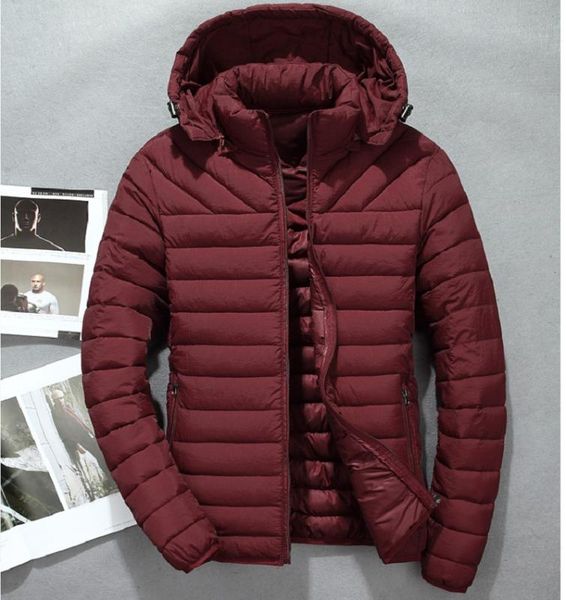 

middle-aged men casual hooded cotton-padded clothes men's outerwear short large size cotton-padded jacket youth down jacket cott, Black