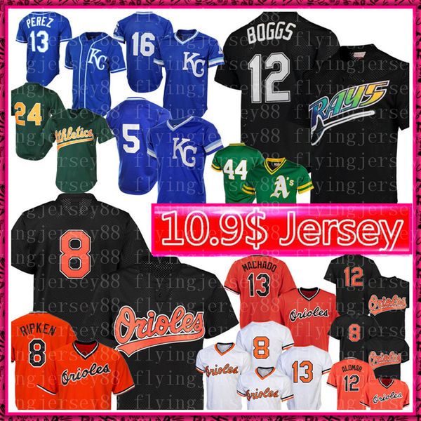

12 wade bogg tampa bay jer ey ray baltimore oriole 8 cal ripken jr 12 roberto alomar ba eball jer ey retro me h 24 rickey hender on
