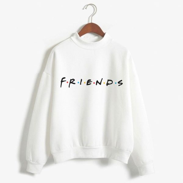 

autumn winter kawaii tees harajuku tee shirt femme long sleeve friends t shirt white women kawaii turtleneck tshirts casual