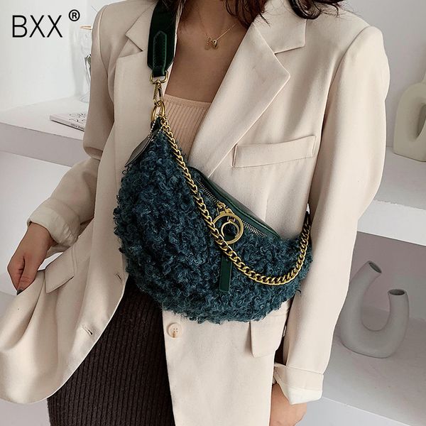 

bxx] winter plush crossbody bags for women 2019 fashion small chain shoulder messenger bag lady phone handbags and purses hj766