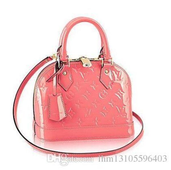 

m90259 vernis leather alma bb handbag oxidized real leather iconic bags shoulder bag totes cross body business messenger bags