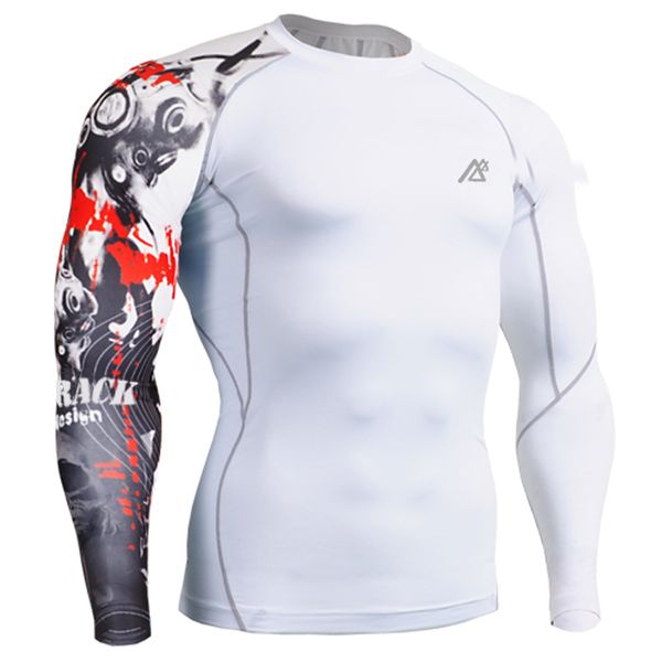 

cycling long-sleeve t-shirt men o-neck casual slim fit spandex shirt slim male sports t shirt, Black;red