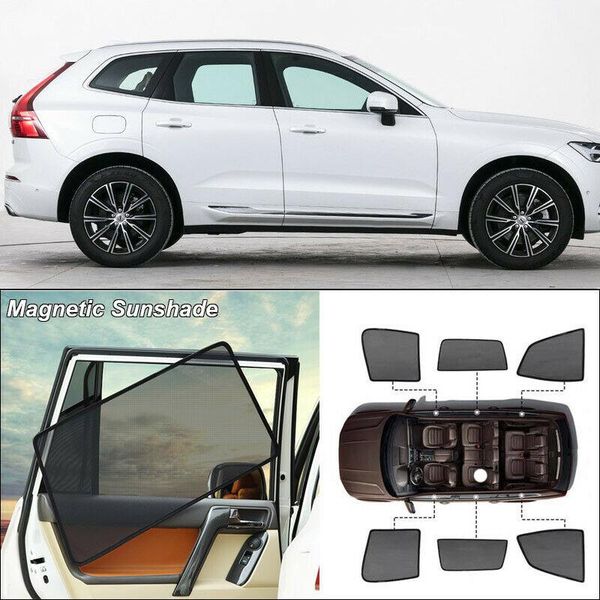 

6pcs car windows sun shade uv protection ray blocking mesh visor for volvo xc60