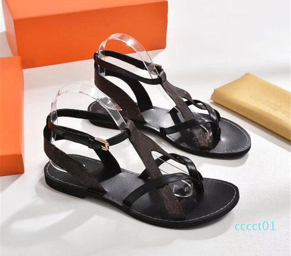 

classic womens popular leather sandal striking gladiator style designer leather outsole luxury flat canvas plain sandals shoes ct01, Black