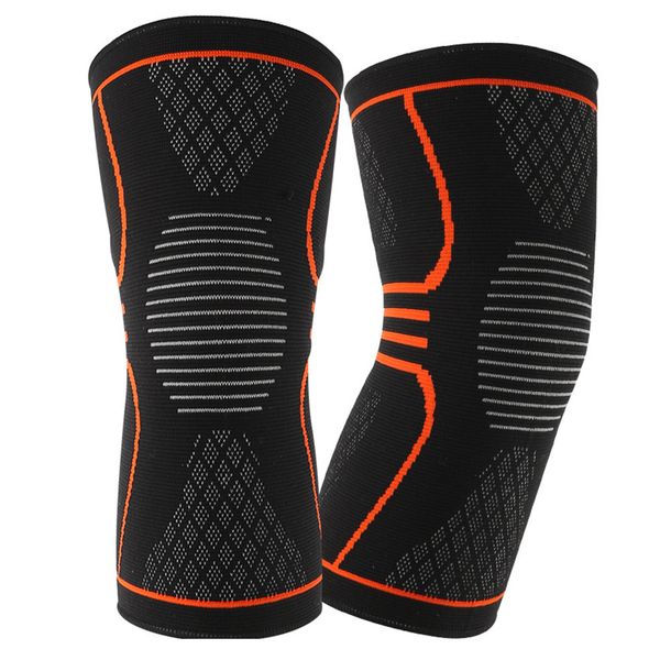 

2pcs support brace sports running protective compression sleeve knitting outdoor pain relief anti-slip elastic kneecap fitness, Black;gray