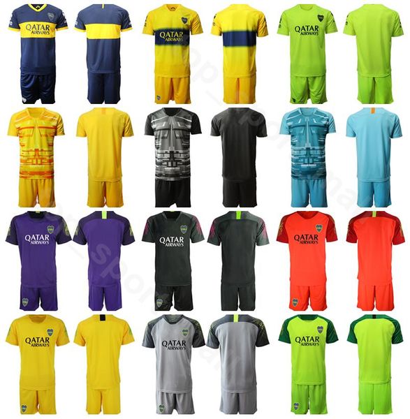 

goalkeeper gk soccer boca juniors goalie jersey set 12 marcos diaz 28 manuel roffo 31 esteban andrada football shirt kits uniform, Black