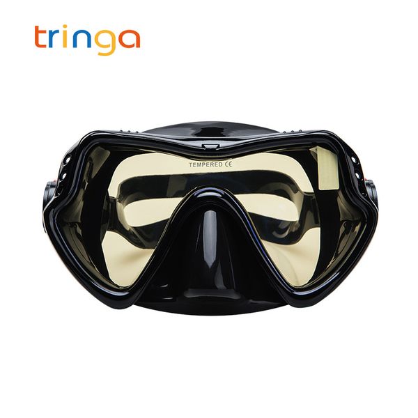 

professional skuba diving mask goggles wide vision water sports equipment with anti-fog one-piece lens underwater adult
