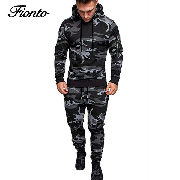 

2019 горячей продажи камуфляж gym запуск костюм мужчины с капюшоном спортивная мужчин спортивный костюм для мужчин 2 шт sports set теплый бе
