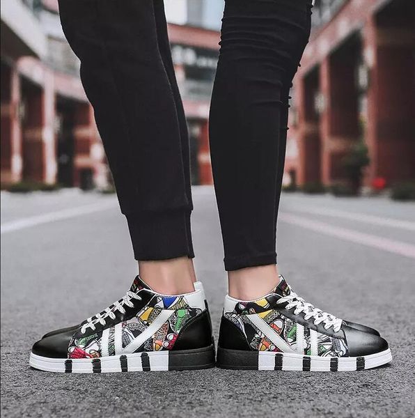 

new arrive men women casual shoes womens canvas shoes blue red white green classic mens flat shoes, Black