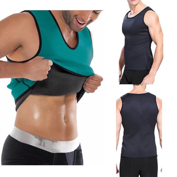 

sauna men's vest waist trainer sweat body shaper tank slimming trimmer shirt